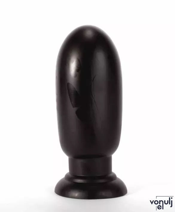 X-MEN fenékdugó 9.6" Huge Butt Plug Black 1 - fekete színben, letapasztható, PVC, 24 cm