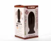 X-MEN fenékdugó 9.6" Huge Butt Plug Black 1 - fekete színben, letapasztható, PVC, 24 cm