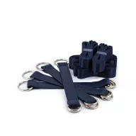 NS NOVELTIES heveder Bondage Couture Bed Restraints Blue - kék színben, pántokkal a rögzítéshez