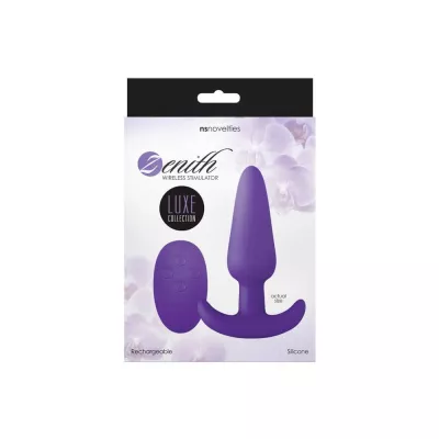 NS NOVELTIES fenékdugó Luxe Zenith Wireless Plug Purple - lila színben, vibrációs funkcióval, távirányítóval, akkumulátoros, vízálló (10 cm)