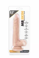 MR. SKIN élethű dildó 8,5" STUD MUFFIN - közepes méretű, rugalmas, strap-on, herékkel, letapasztható, PVC (22 cm)