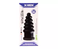X-MEN fenékdugó 9.2 inch Butt Plug Black - fekete színben, letapasztható, PVC, 23 cm