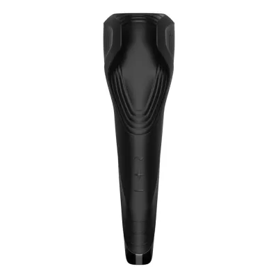 SATISFYER péniszvibrátor Men Wand - vízálló, fekete színben, akkumulátoros, szilikon