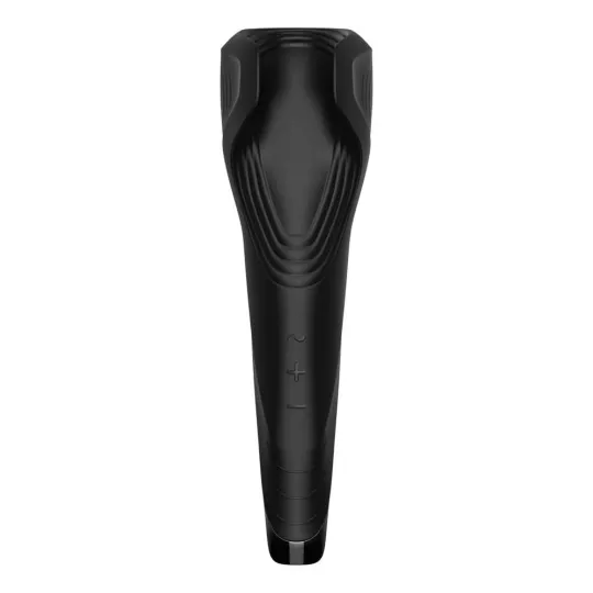 SATISFYER péniszvibrátor Men Wand - vízálló, fekete színben, akkumulátoros, szilikon