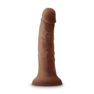 NS NOVELTIES élethű vibrátor Colours Pleasures Vibrating  7" Dildo Brown - vízálló, tapadókoronggal, akkumulátoros, világos barna, szilikon (18 cm)