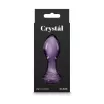 NS NOVELTIES fenékdugó Crystal Rose Purple - üveg, lila színben, rózsa alakú talppal, vízálló (8.9 cm)