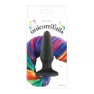 NS NOVELTIES fenékdugó Unicorn Tails Rainbow - szivárvány és fekete színben, unicornis farokkal, 10,5 cm fenékdugóval, vízálló, szlikon