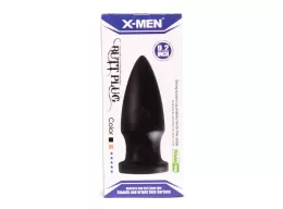X-MEN fenékdugó 9.2 inch Butt Plug Black - fekete színben, sima felületű, letapasztható, PVC, 23 cm