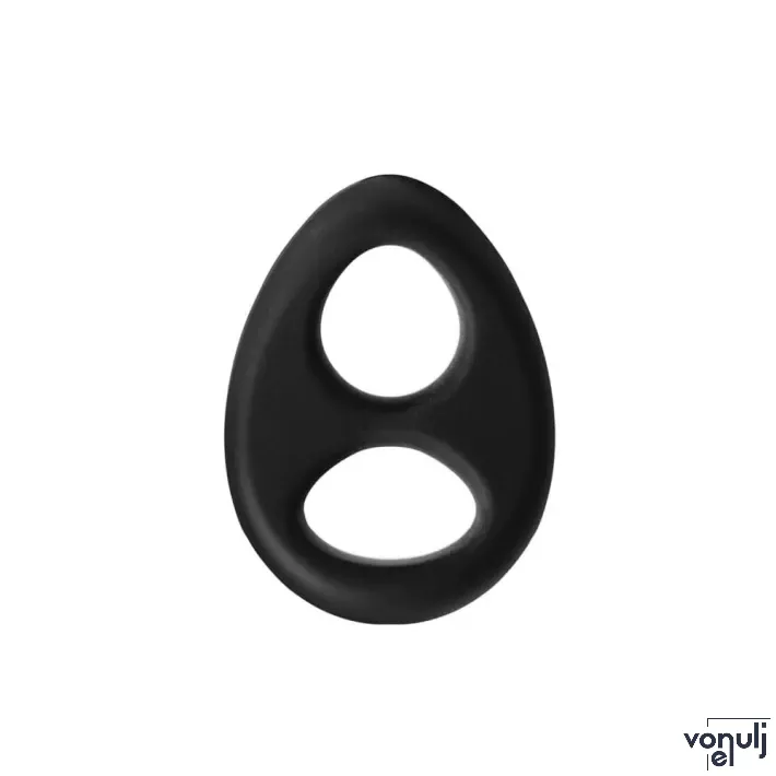 RENEGADE péniszgyűrű Romeo Soft Ring Black - fekete színben, vízálló, vibráció nélküli