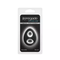 RENEGADE péniszgyűrű Romeo Soft Ring Black - fekete színben, vízálló, vibráció nélküli