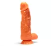 X-MEN élethű dildó Super sized 11" Cock Flesh - Nagy méretű, herékkel, letapasztható, testszínű, PVC (28 cm)