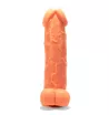 X-MEN élethű dildó Super sized 11" Cock Flesh 3 - Nagy méret, herékkel, letapasztható, testszínű, PVC (28 cm)