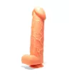 X-MEN élethű dildó Super sized 11" Cock Flesh 3 - Nagy méret, herékkel, letapasztható, testszínű, PVC (28 cm)