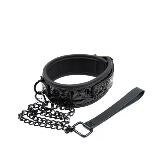 NS NOVELTIES nyakpánt és póráz Sinful Collar Black - fekete színben, fetish játék kelléke