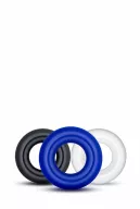 BLUSH péniszgyűrű szett Stay Hard Donut Rings Assorted - 3 különböző színű, vízálló, vibráció nélküli
