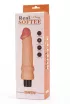 LOVETOY élethű vibrátor 7.8" Real Softee Vibrating Dildo 2 - realisztikus, vízálló, elemes, TPE (20 cm)