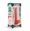 X-MEN élethű dildó Ogden's 6.5" Cock - Közepes méretű, herékkel, letapasztható, testszínű,  PVC (17 cm)