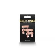 NS NOVELTIES mellbimbó csipesz Bound Nipple Clamps V1 Rose Gold - rózsaarany színben, csavarral állítható, BDSM szex kelléke