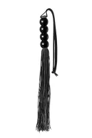 GUILTY PLEASURE korbács Silicone Flogger Whip - fekete színben