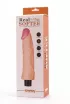 LOVETOY élethű vibrátor 8.3" Real Softee Vibrating Dildo 3 - realisztikus, vízálló, elemes, TPE (21 cm)