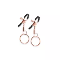 NS NOVELTIES mellbimbó csipesz Bound Nipple Clamps C2 Rose Gold - rózsaarany és fekete színben, állítható, BDSM szex kelléke