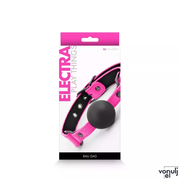 NS NOVELTIES szájpecek Electra Ball Gag Pink - rózsaszín színben, fetish játékokhoz