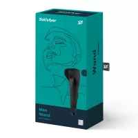 SATISFYER péniszvibrátor Men Wand - vízálló, fekete színben, akkumulátoros, szilikon