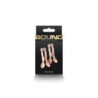 NS NOVELTIES mellbimbó csipesz Bound Nipple Clamps C1 Rose Gold - rózsaarany színben, BDSM szex kelléke