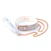 NS NOVELTIES nyakpánt és póráz Cosmo Bondage Collar and Leash Rainbow - hologramos szivárvány színben, fetish játék kelléke