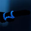LOVETOY péniszgyűrű Lumino Play Penis Ring - kék színben, sötétben világító, 3 eltérő külső átmérővel, vízálló