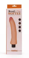 LOVETOY élethű vibrátor 9" Real Softee Vibrating Dildo 5 - realisztikus, vízálló, elemes, TPE (23 cm)