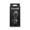 NS NOVELTIES fenékdugó Crystal Gem Black - üveg, fekete színben, drágakő alakú talppal, vízálló (8.9 cm)