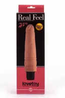 LOVETOY élethű vibrátor 7.5" Real Feel Cyberskin Vibrator - realisztikus, vízálló, elemes, cyberskin(19 cm)