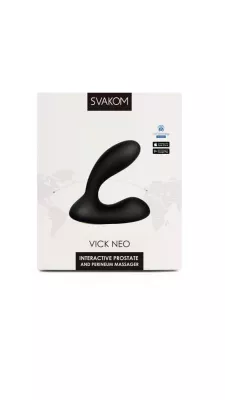 SVAKOM prosztata izgató Vick Neo Black - fekete színben,okos, vízálló, akkumulátoros, ingyenes applikációval, interaktív