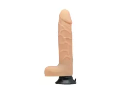 CHARMLY TOY élethű dildó Charmly Realistic Dildo Flesh - realisztikus, nagy méretű, testszínű, letapasztható, herés, vízálló, TPE(20 cm)