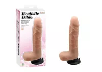 CHARMLY TOY élethű dildó Charmly Realistic Dildo Flesh - realisztikus, nagy méretű, testszínű, letapasztható, herés, vízálló, TPE(20 cm)