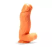 X-MEN élethű dildó Adam's 12" Cock Flesh - Nagy méretű, herékkel, letapasztható, testszínű, PVC (30 cm)