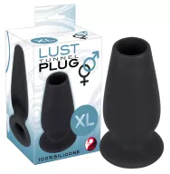 YOU2TOYS fenékdugó Lust Tunnel Plug XL - fekete színben, nyitott végekkel, XL méretben, szilikon, vízálló 13 cm