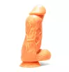 X-MEN élethű dildó Adam's 12" Cock Flesh - Nagy méretű, herékkel, letapasztható, testszínű, PVC (30 cm)