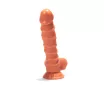 X-MEN élethű dildó Greg's 8.3" Cock Flesh - Közepes méretű, herékkel, letapasztható, testszínű, PVC (20 cm)