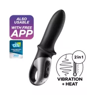 SATISFYER anális vibrátor Hot Passion - fekete színben, vízálló, okos, melegítő funkcióval, akkumulátoros