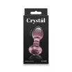 NS NOVELTIES fenékdugó Crystal Gem Pink - üveg, rózsaszín színben, drágakő alakú talppal, vízálló (8.9 cm)