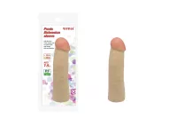 CHARMLY TOY péniszköpeny Charmly Penis Extension Sleeve 8,5" No. 2. - realisztikus, testszínű, vízálló, 22 cm