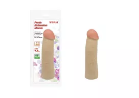 CHARMLY TOY péniszköpeny Charmly Penis Extension Sleeve 8,5" No. 2. - realisztikus, testszínű, vízálló, 22 cm