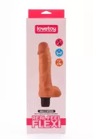 LOVETOY élethű vibrátor 9" Real Feel Flexi Multi Speed Vibrator 1 - realisztikus, vízálló, elemes, PVC (23 cm)