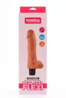 LOVETOY élethű vibrátor 9" Real Feel Flexi Multi Speed Vibrator 1 - realisztikus, vízálló, elemes, PVC (23 cm)