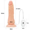 LOVETOY felcsatolható vibrátor Vibrating Easy Strapon Set 7,5'' - realisztikus műpénisz, vízálló, letapasztható, távirányítós, 19 cm