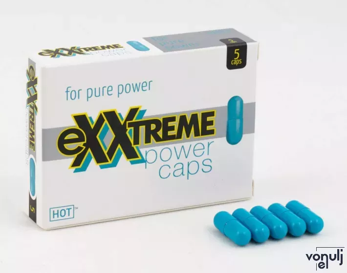 HOT EXXTREME POWER - Potencianövelő étrend-kiegészítő kapszula férfiaknak 5x