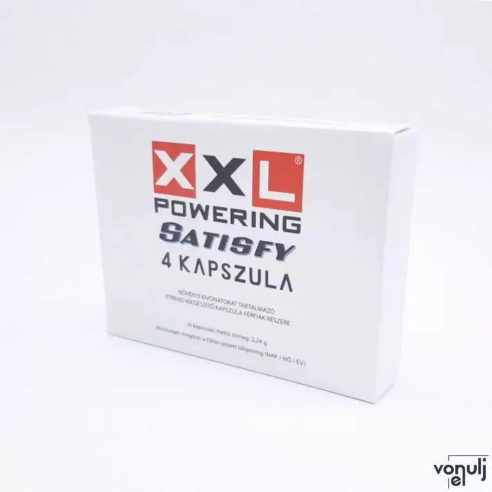 XXL POWERING Satisfy - Potencianövelő étrend-kiegészítő kapszula férfiaknak 4x