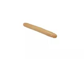 CHARMLY TOY kétvégű dildó Charmly Pliable Double Dong 13" Flesh - realisztikus, testszínű, flexibilis, vízálló, TPE (33 cm)